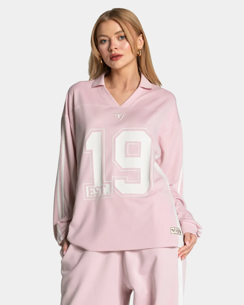 Football Polo Longsleeve ‘Light Pink’
