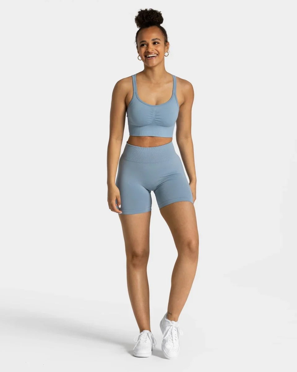 Timeless Scrunch Shorts ‘Steel Blue’ - 5