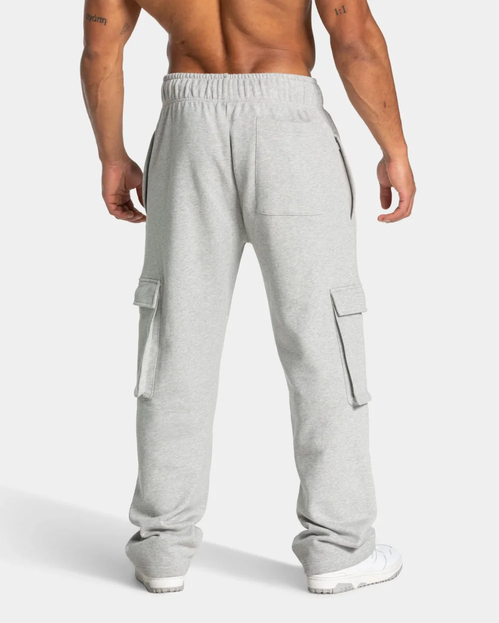 Lift Wide Leg Cargo Joggers ‘Light Grey Marl’ - 2