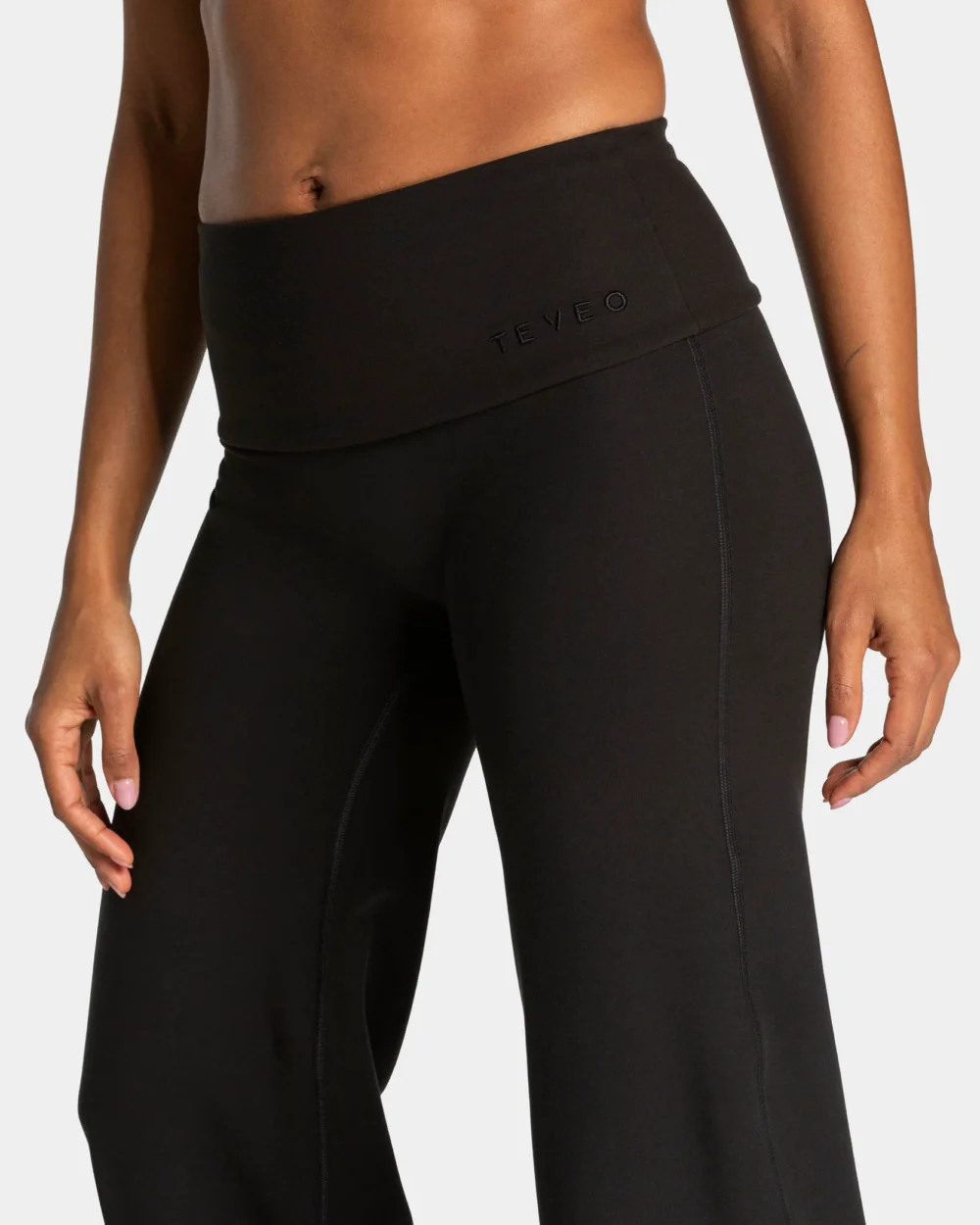 Mellow Fold Over Straight Leg Pants (Regular) ‘Black’ - 4