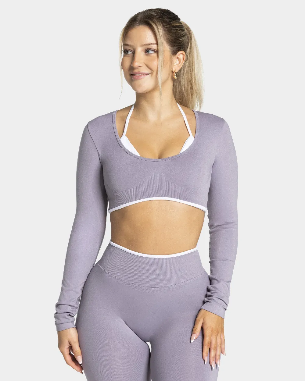 Contrastline Longsleeve ‘Lavender’