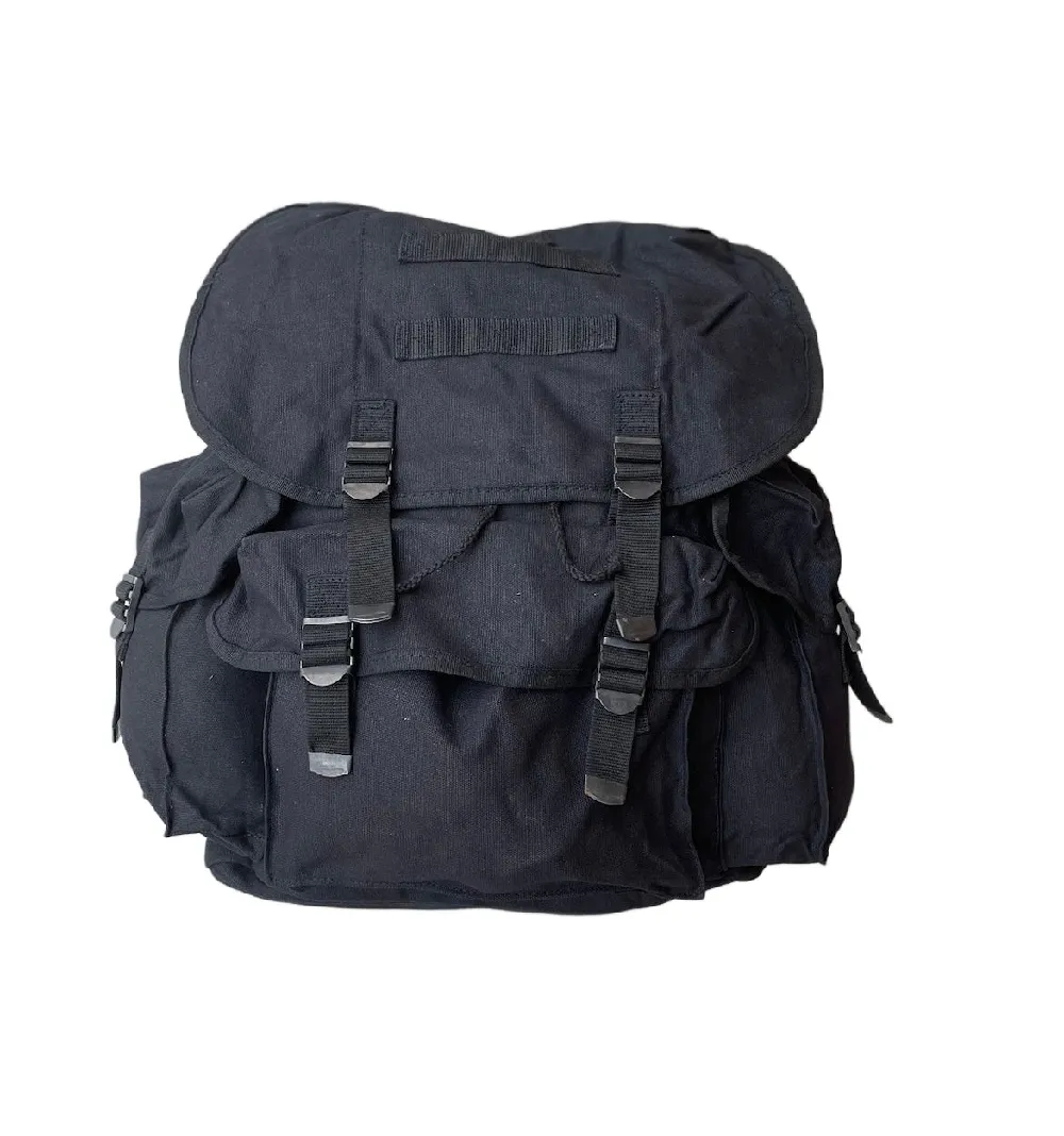 VINTAGE BLACK MILITARY RUCKSACK