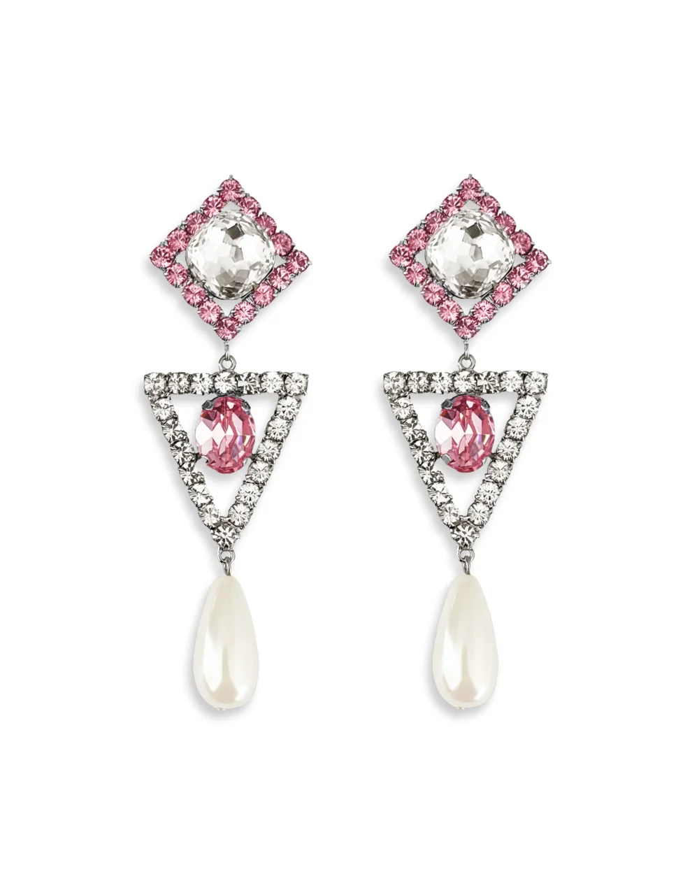 Pink Spritz Clip Earrings