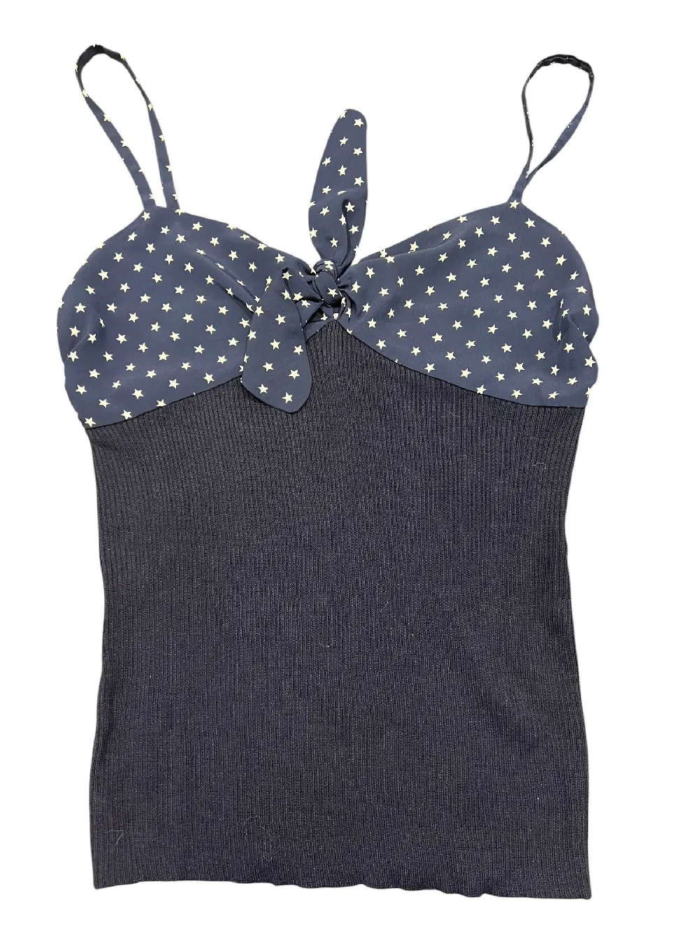 Moschino Navy Blue Knit Stars Top