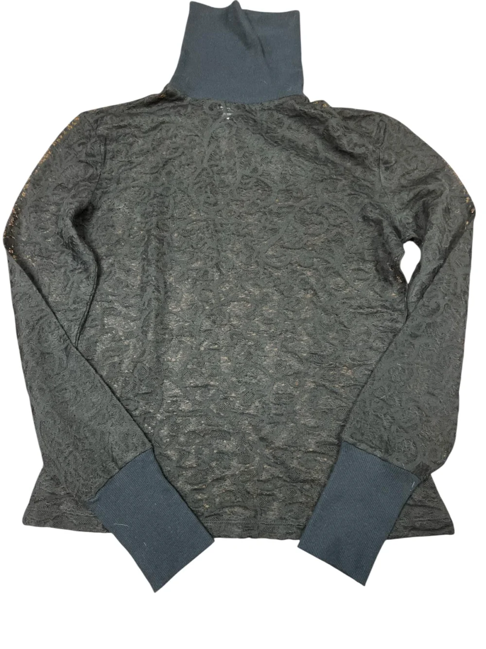 Dolce&Gabbana Black Lace Turtleneck Top