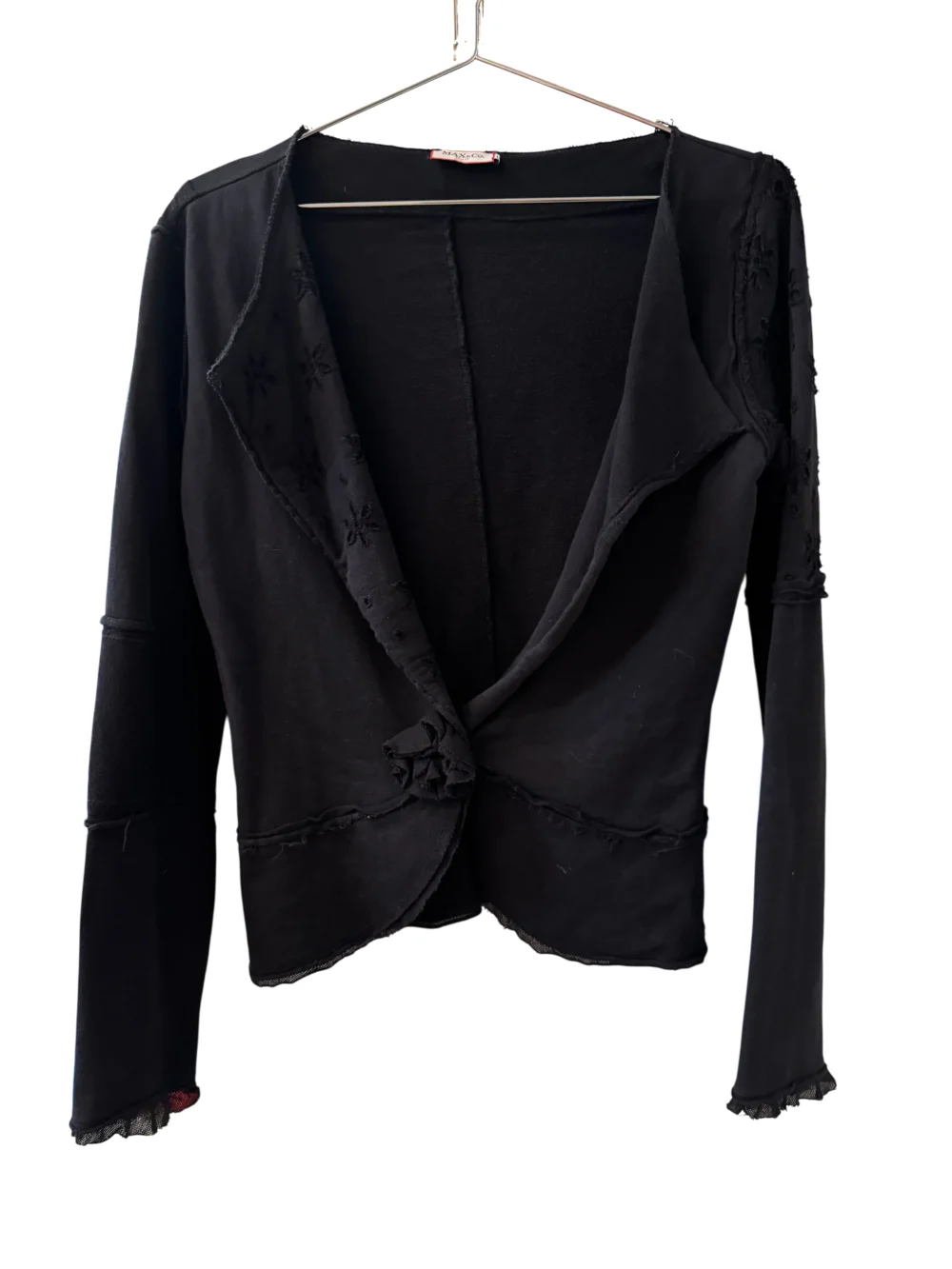 Max & Co. Black Jersey Cardigan Flower