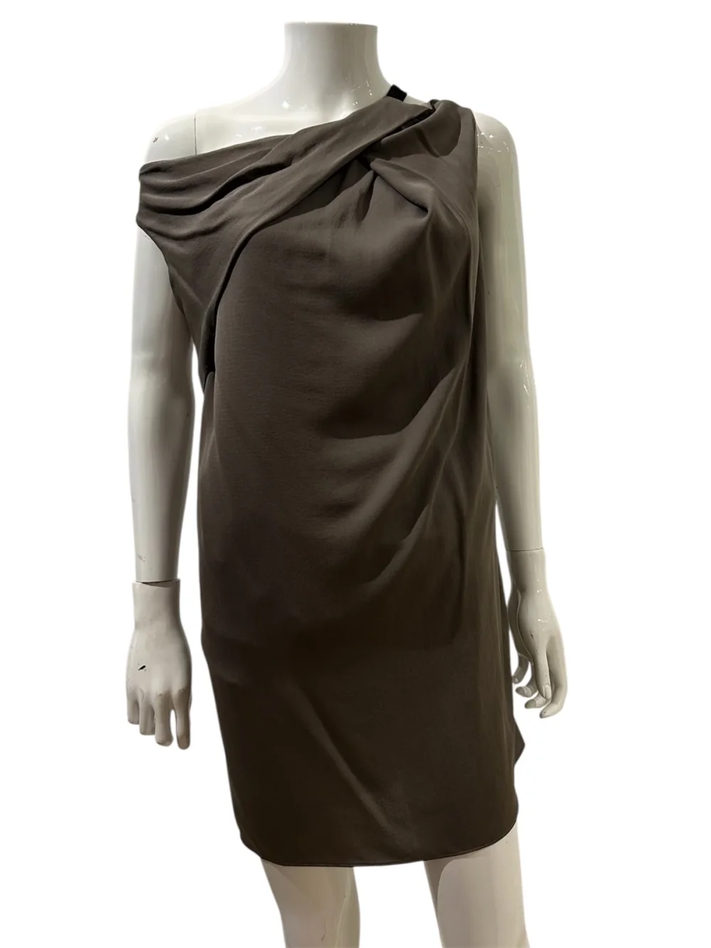 Helmut Lang Grey Pleated Dress