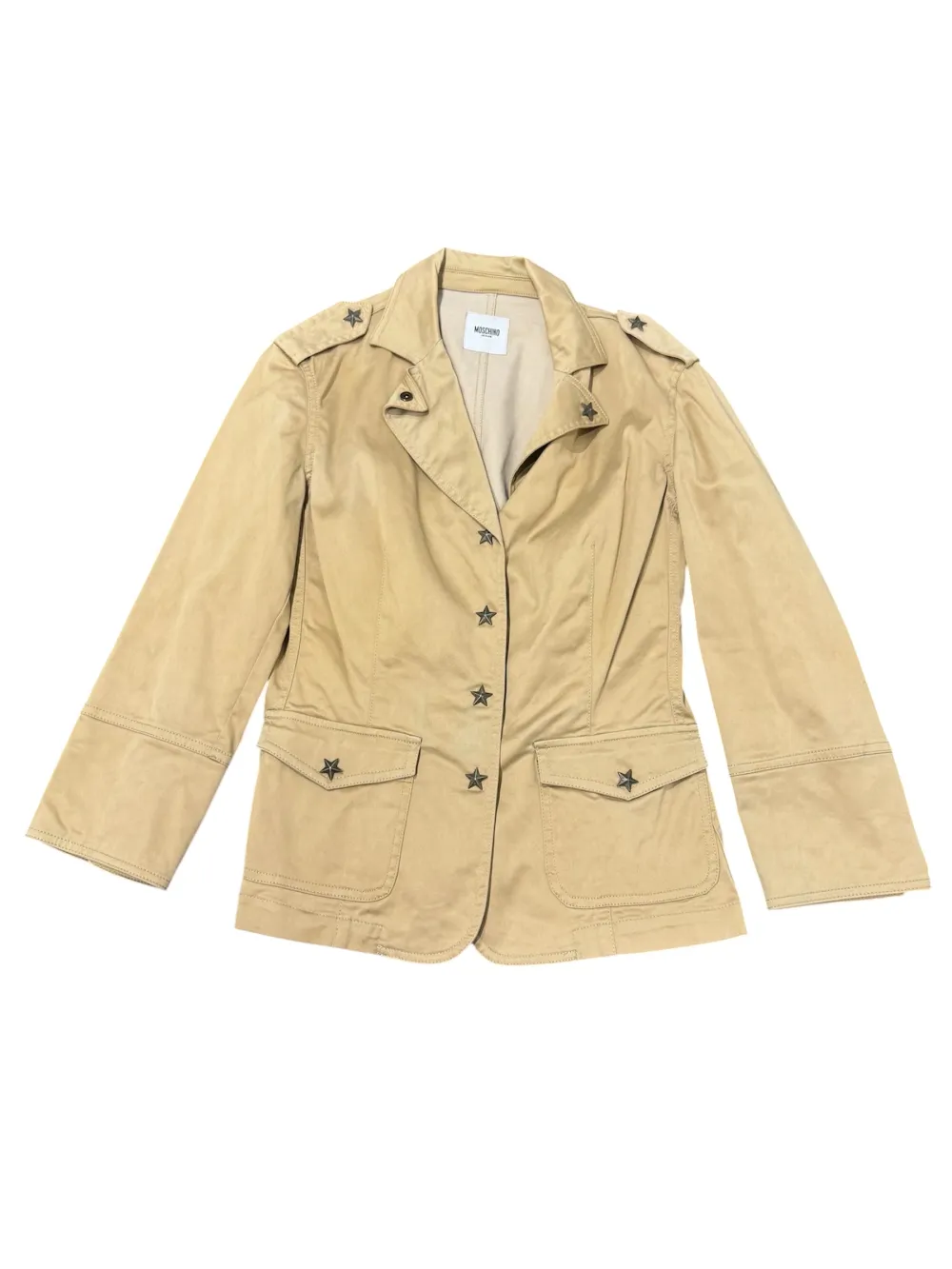 Moschino Beige Star Blazer