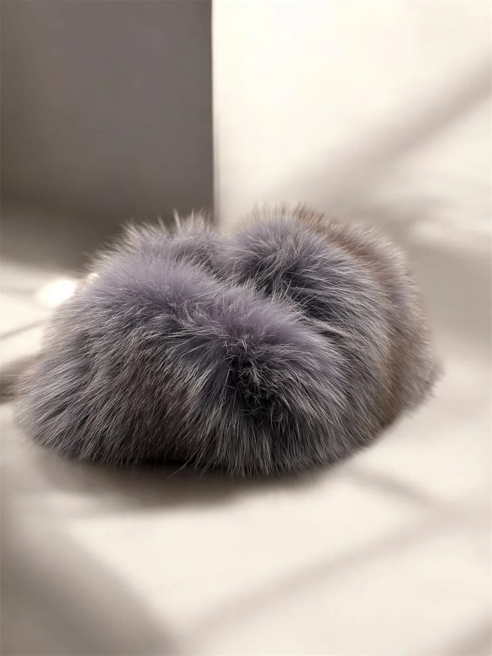 Purple Fox Fur Hat