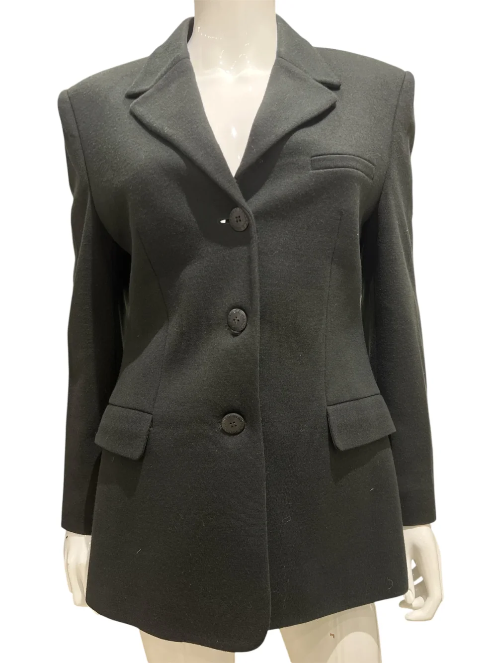Versace Black Virgin Wool Blazer