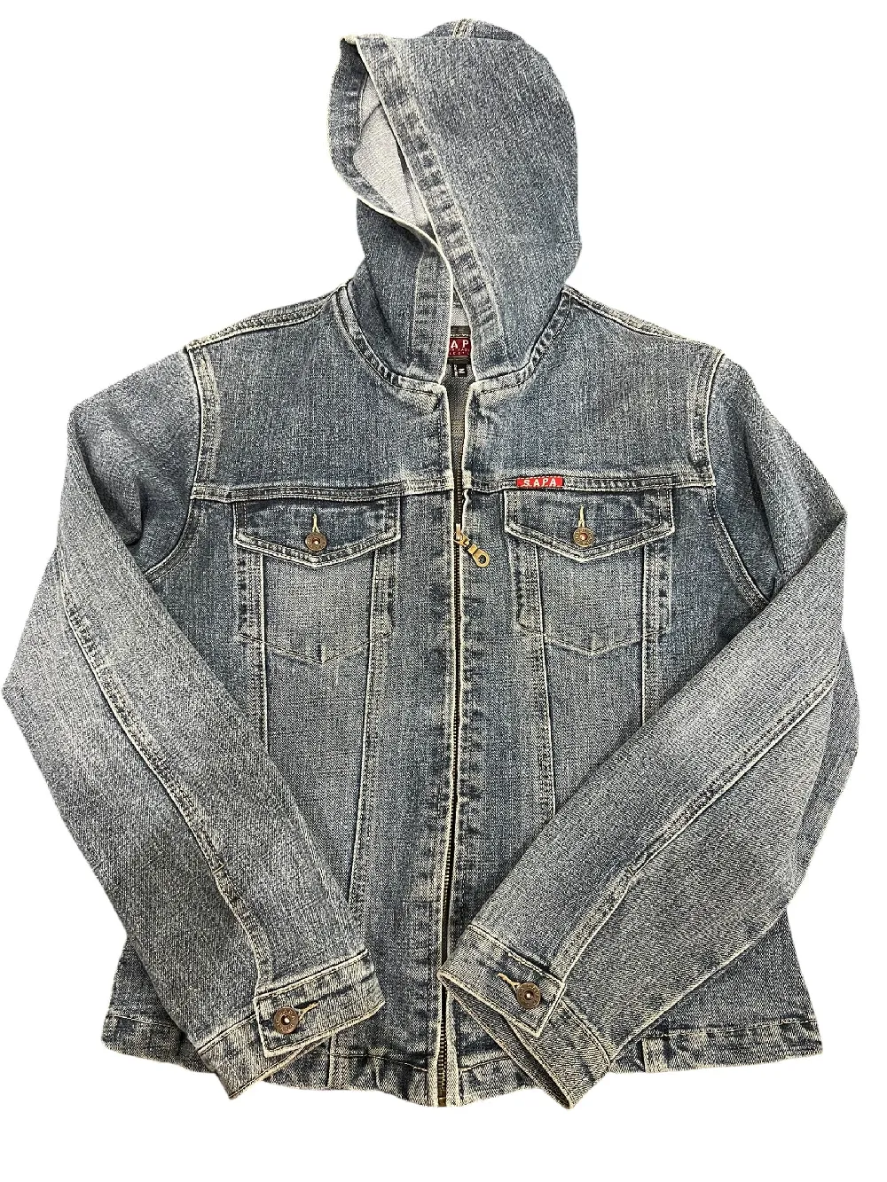 Sapa Dark Blue Denim Hood Jacket