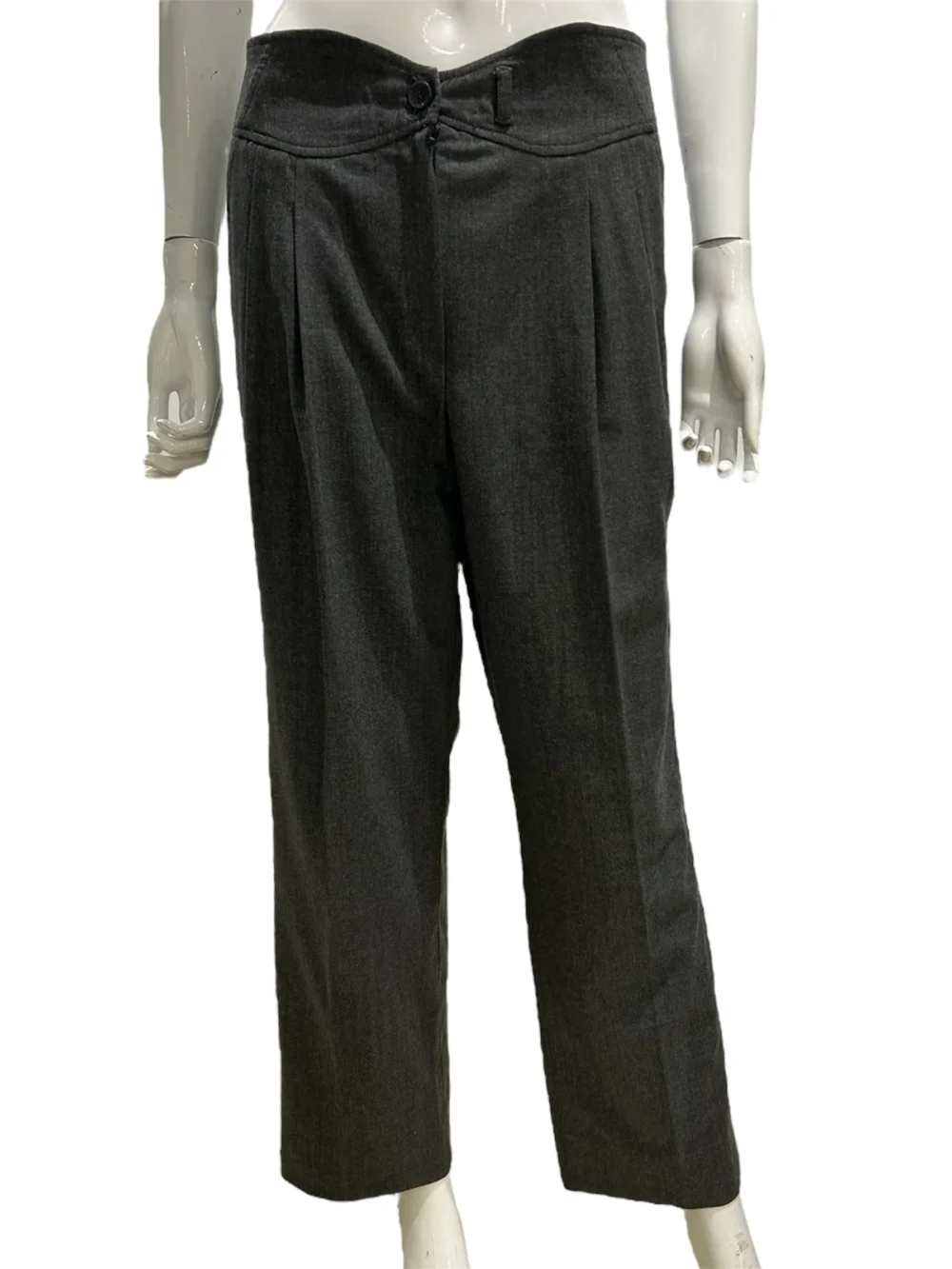 Armani Wool Grey Suit Pleated Pant
