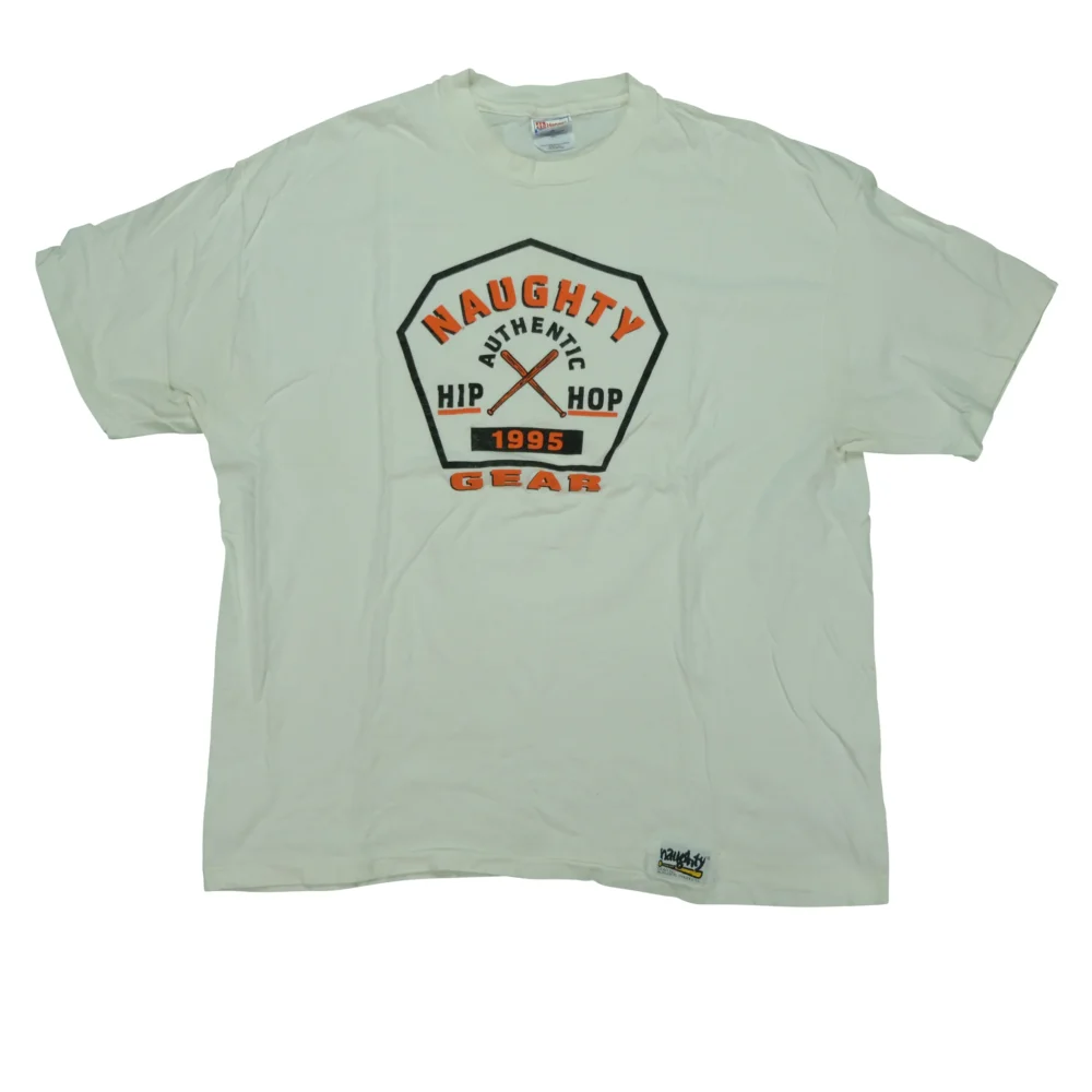 Vintage Naughty by Nature Authentic Hip Hop Gear 1995 T Shirt 90s White 2XL
