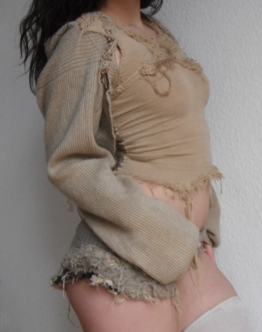 annina “les sœurs”distressed cashmere sweater - 2