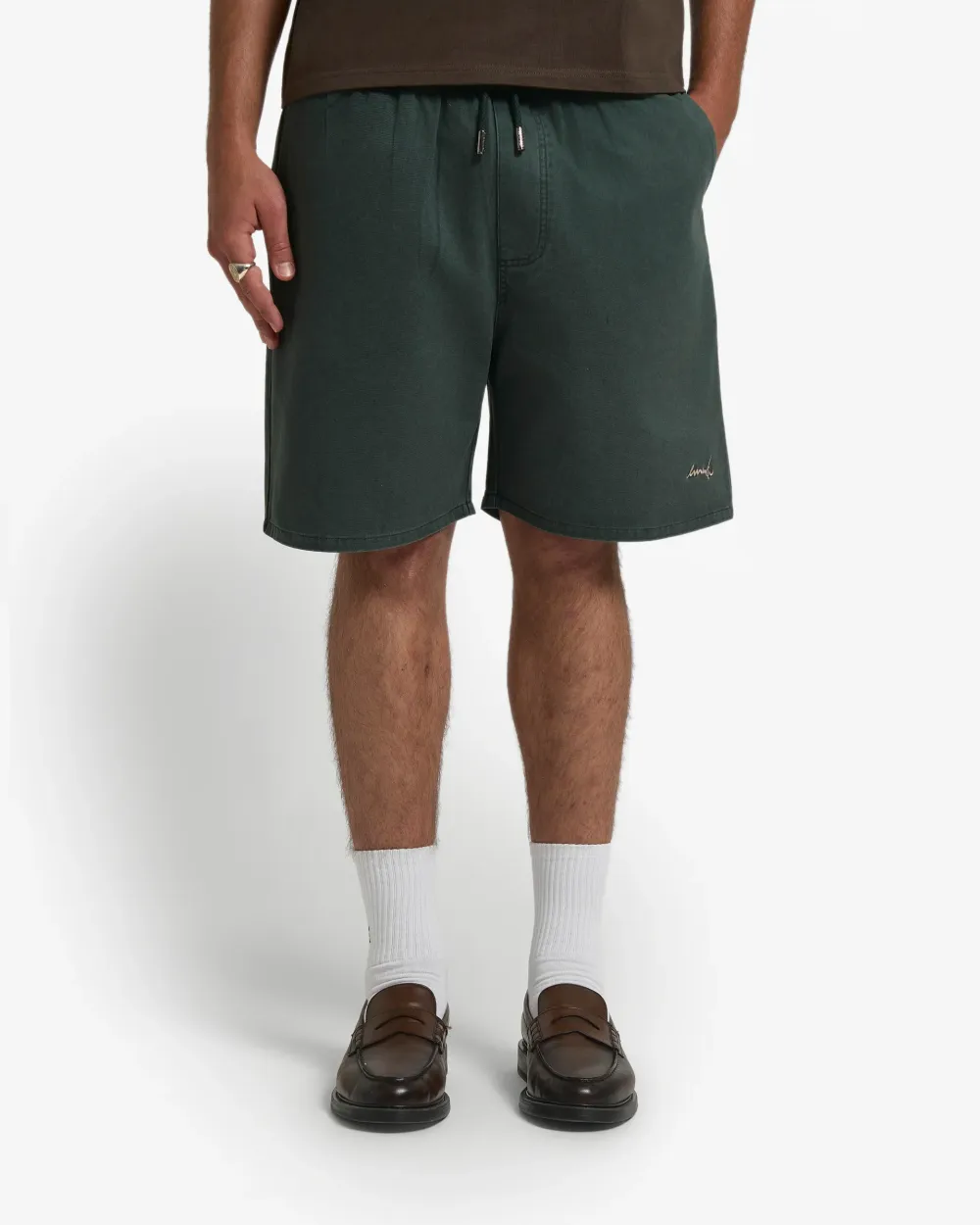 Magoado Twill Elastic Shorts