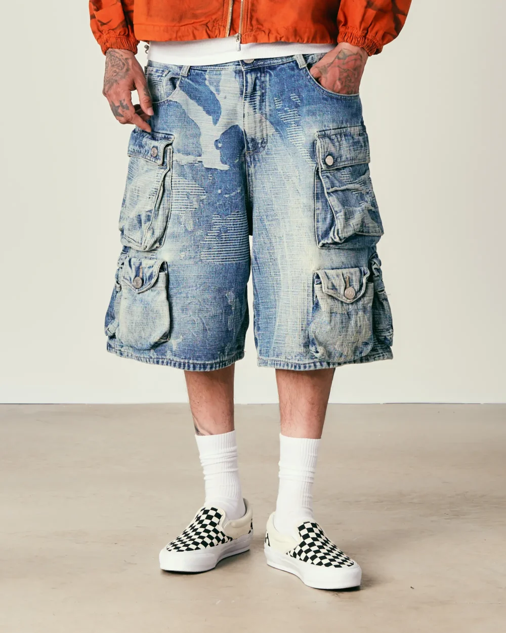 Ten pockets Camo Cargo Shorts - 2