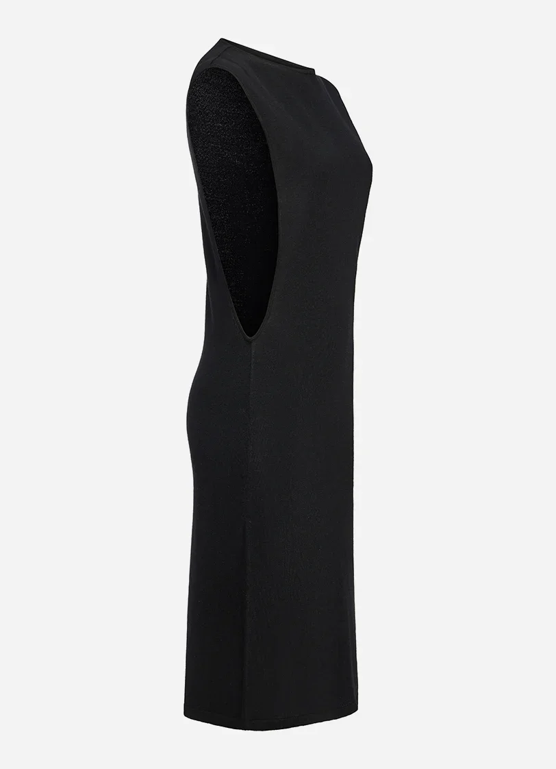 Milos Muscle Tee Dress - Black
