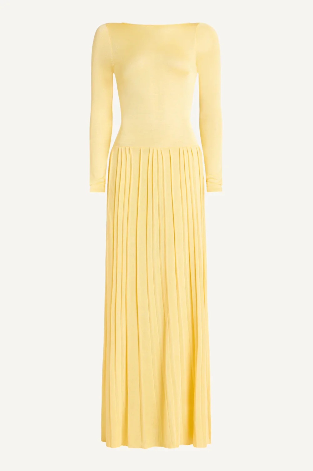 Kingsley Pleated Column Dress - Butter