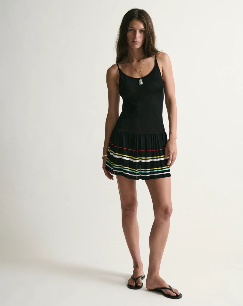 KINGSLEY PLEATED MINI DRESS