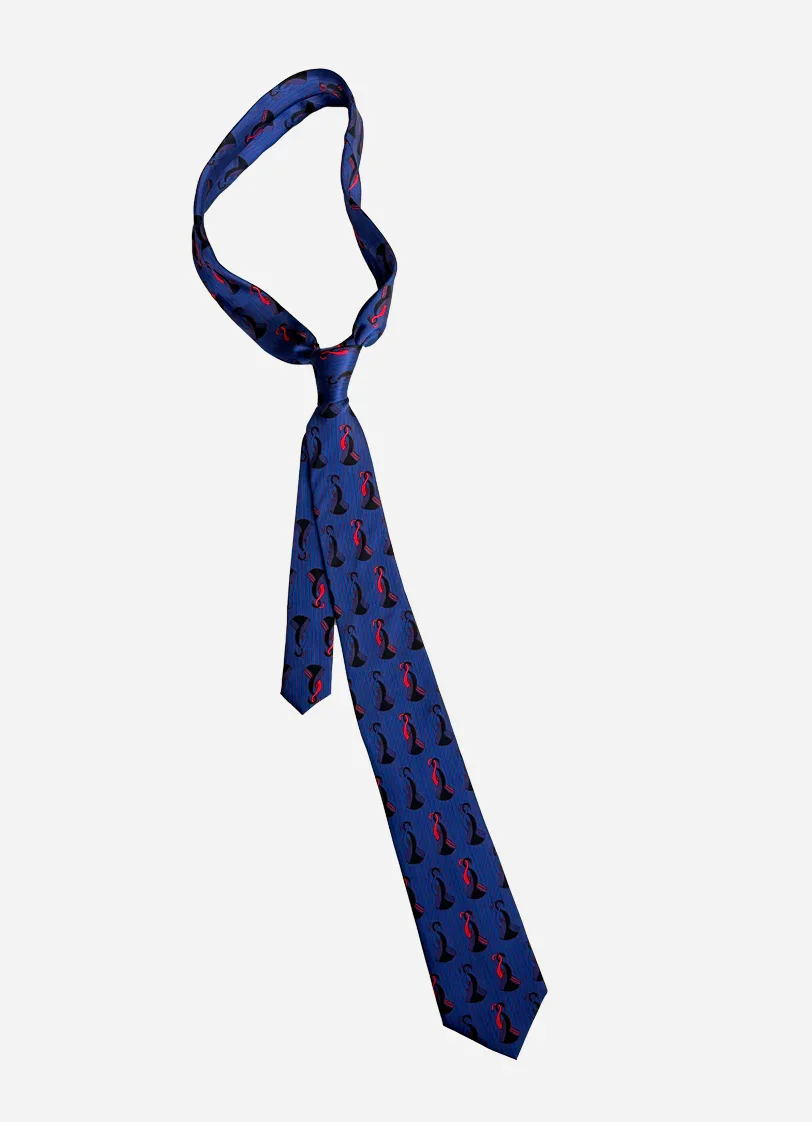 Kissing Swan Jacquard Tie