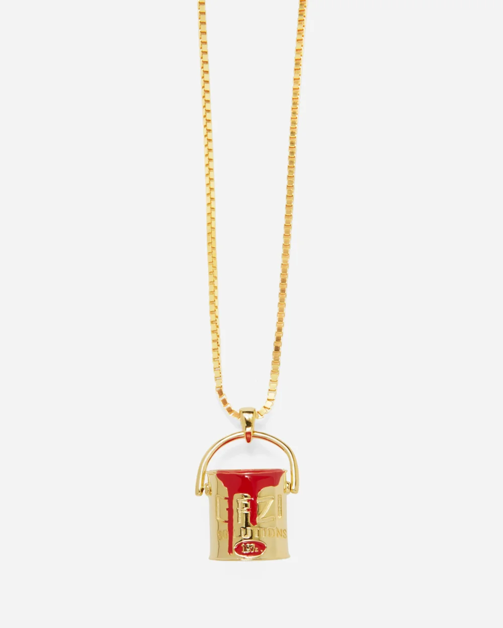 Paint Bucket Necklace Gold