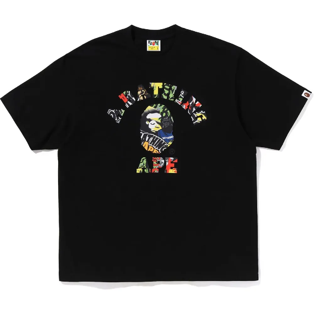 MULTI LOGO COLLEGE RELAXED FIT TEE MENS