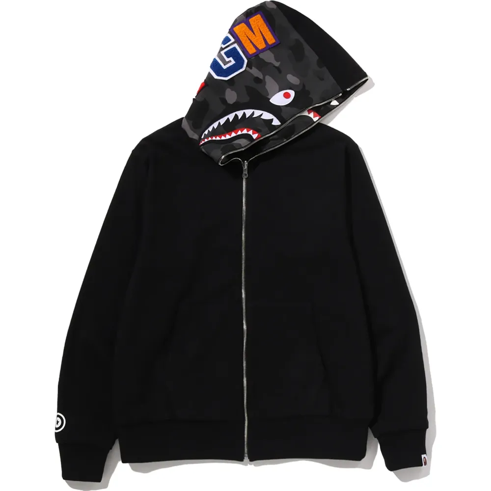 COLOR CAMO REVERSIBLE SHARK FULL ZIP HOODIE MENS