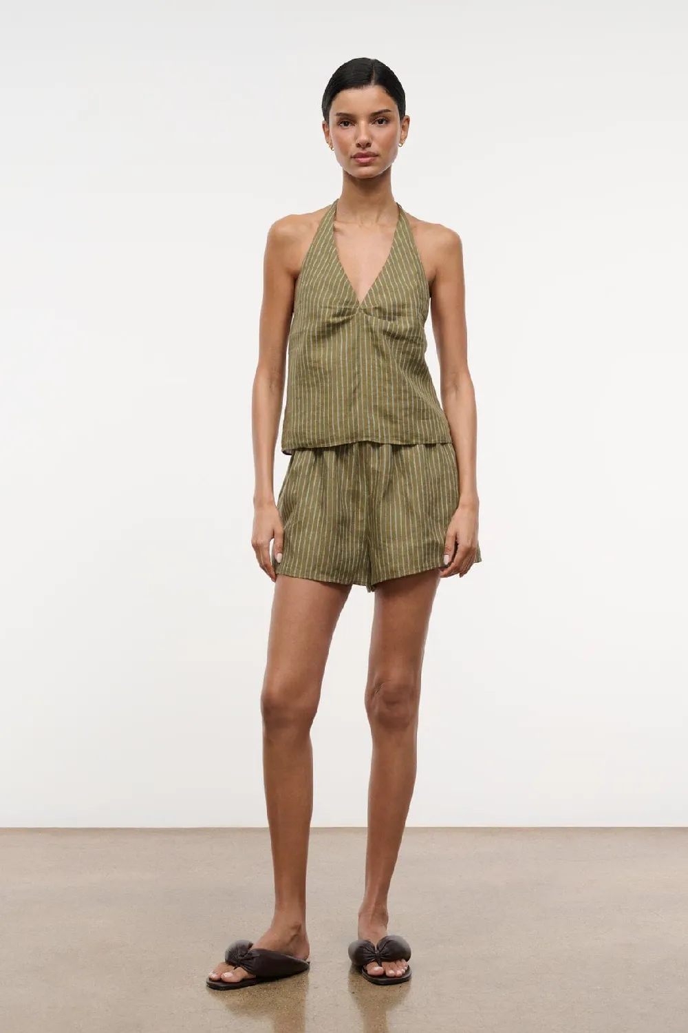 PADDLE LINEN SHORT | PORTO STRIPE