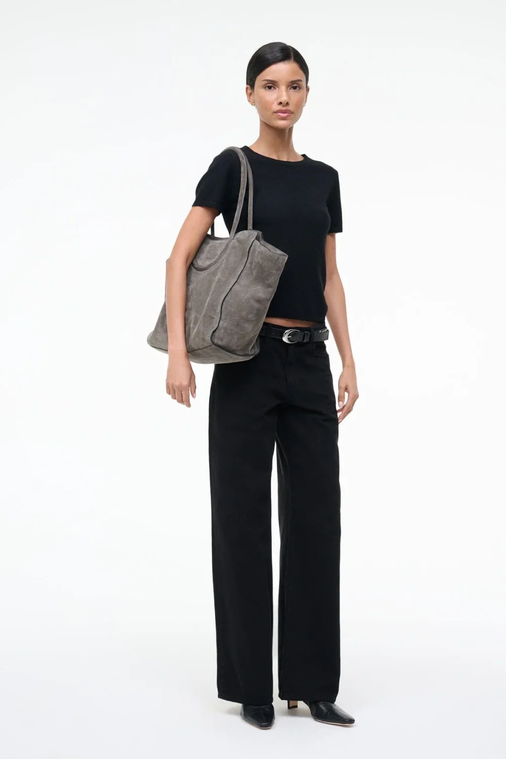 MAUDE TOTE BAG | STORM SUEDE - 4