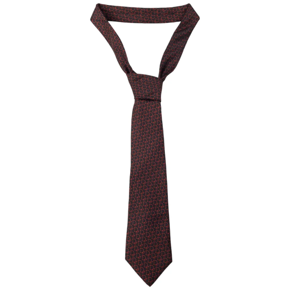 Vintage Dior Monogram Silk Tie