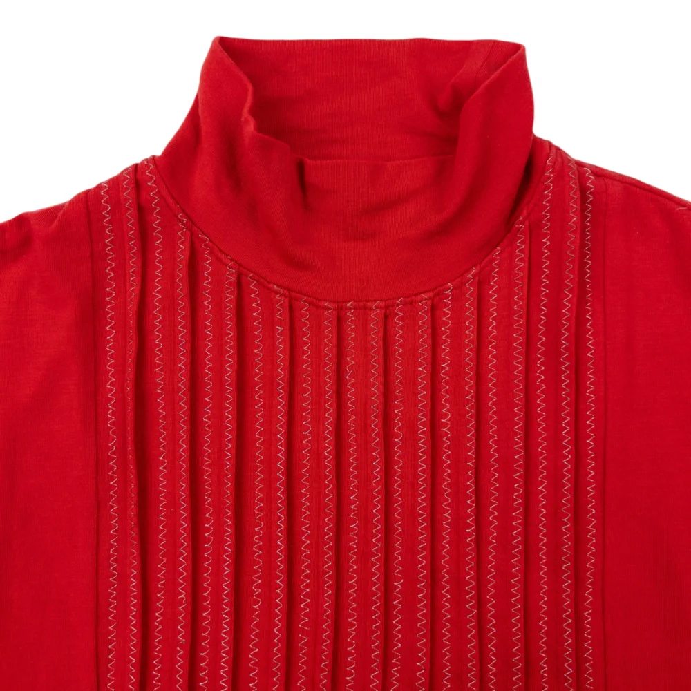 Vintage 2000s Issey Miyake Pleated Long Sleeve Turtleneck T Shirt Womens Size M - 3