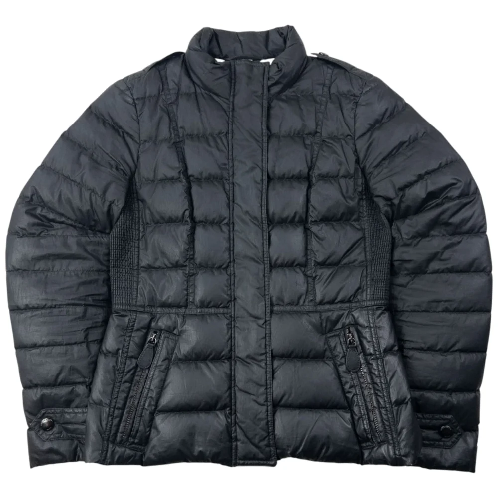 Vintage Burberry Brit Zip Up Puffer Jacket Womens Size S