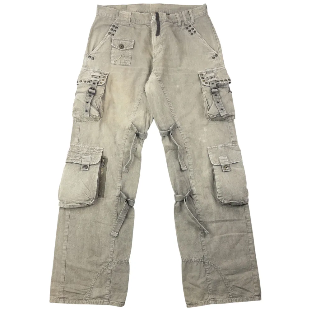 Vintage 2000s PPFM Buckle Cargo Trousers Size W33