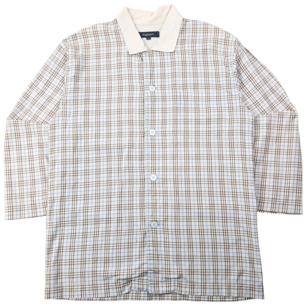 Vintage 2000s Burberry Nova Check Long Sleeve Button Up Shirt Size M