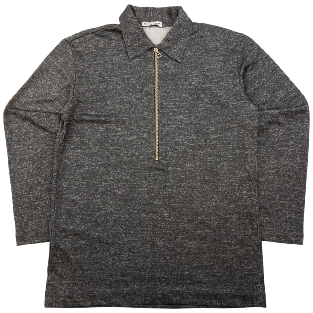 Vintage Issey Miyake Half Zip Zip Stretch Sweatshirt Size S