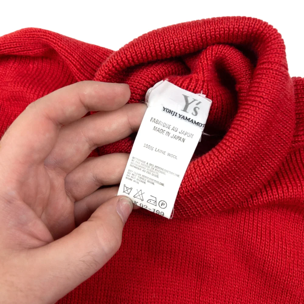 Vintage Yohji Yamamoto Knitted Wool Turtleneck Jumper Womens Size M - 4