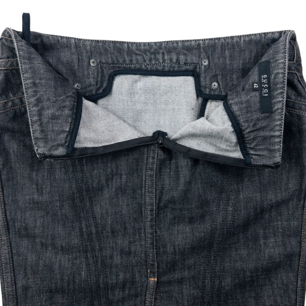 Vintage 2002 Gucci By Tom Ford Denim Skirt Womens Size W29 - 3