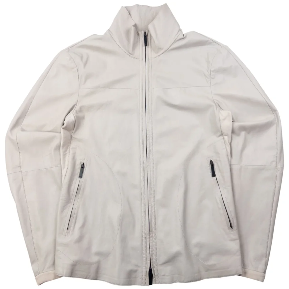 Vintage 2013 Emporio Armani Zip Up Leather Jacket Womens Size L