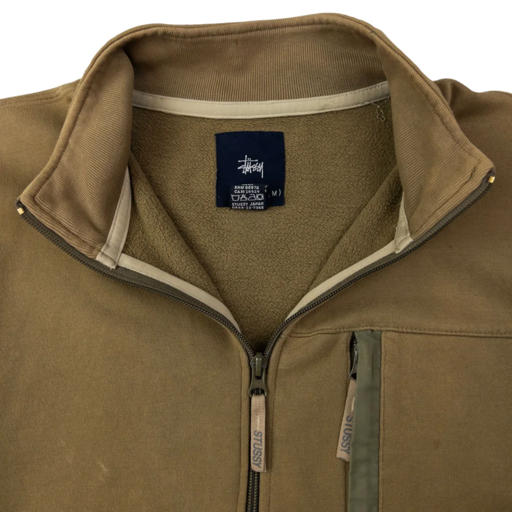 Vintage Stussy Fleece Lined Zip Up Jacket Size M - 3