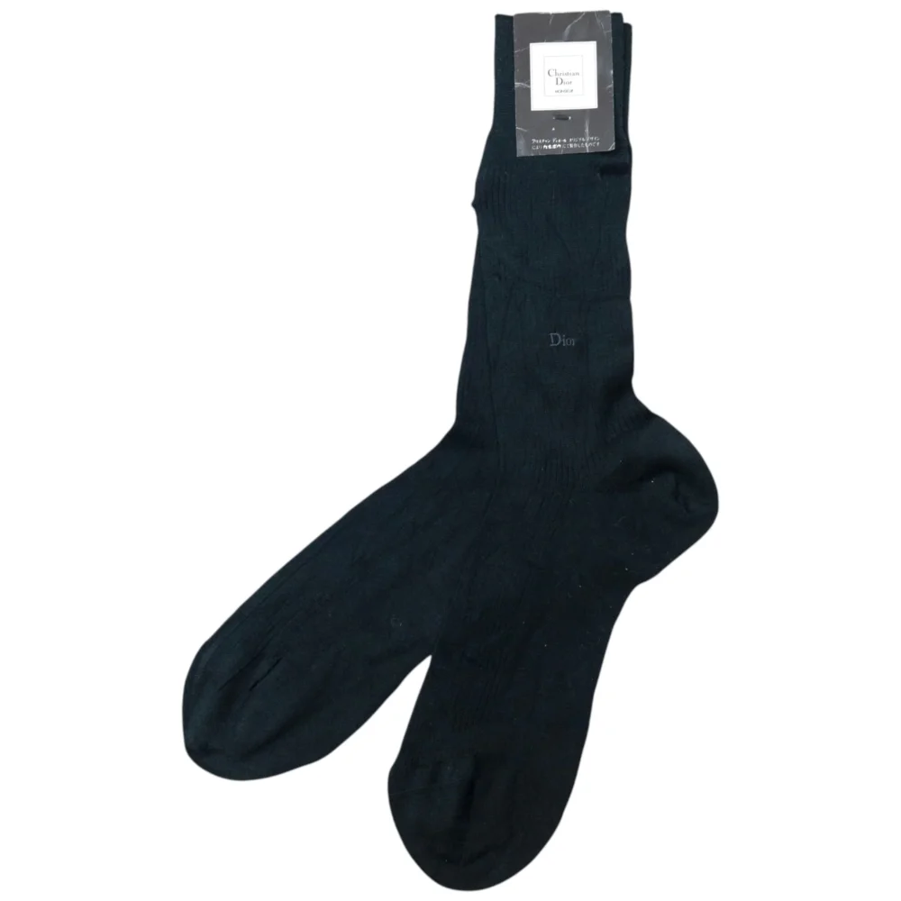 Vintage 2000s Dior Monsieur Embroidered Socks - 2