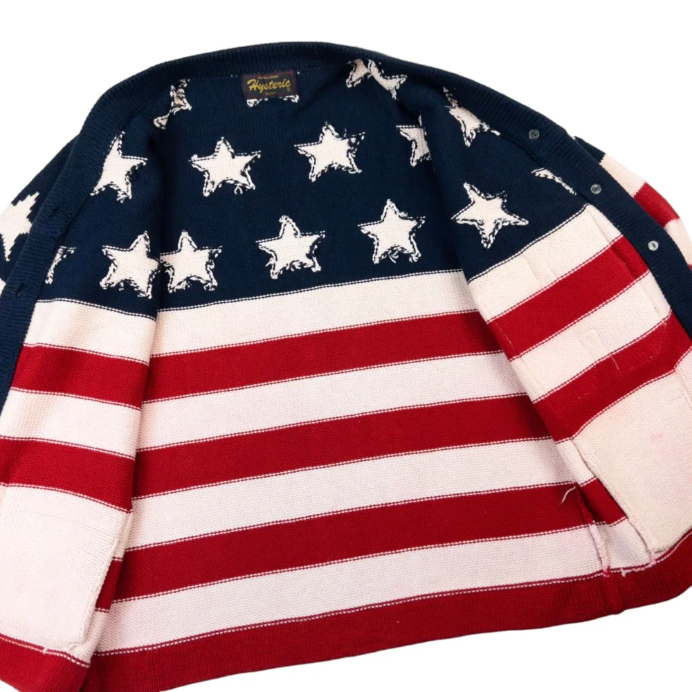 Vintage Hysteric Glamour USA Chunky Knit Cardigan Women's Size M - 4