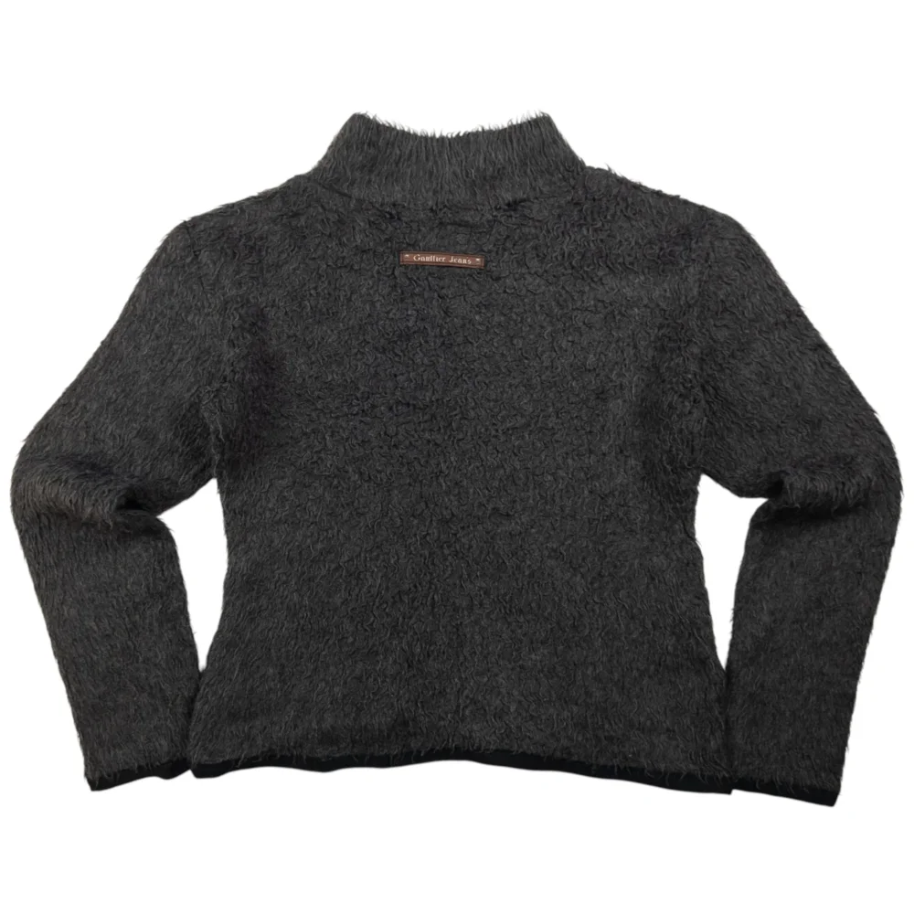 Vintage Jean Paul Gaultier Faux Fur Turtleneck Jumper Womens Size S