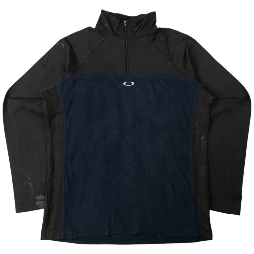Vintage Oakley Waffle Fleece Q Zip Pullover Size M