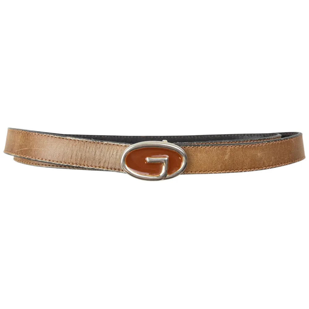 Vintage 80s Gucci Leather Belt Size S