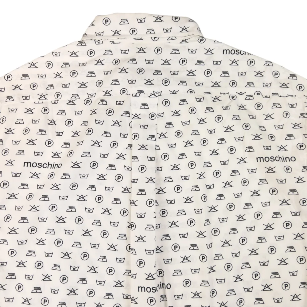 Vintage Moschino Jeans Monogram Washing Icons Shirt Size M - 3