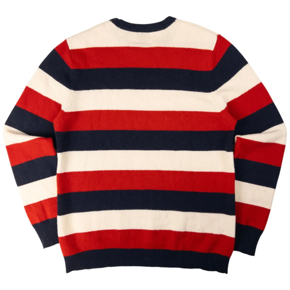 Vintage Stussy Striped Knit Jumper Size S - 2