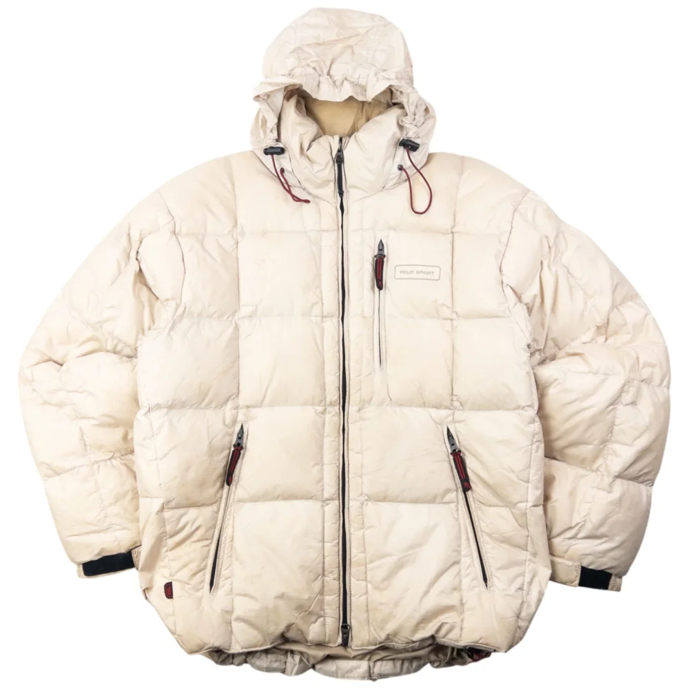 Vintage 90s Polo Sport Ralph Lauren Zip Up Puffer Jacket Size M