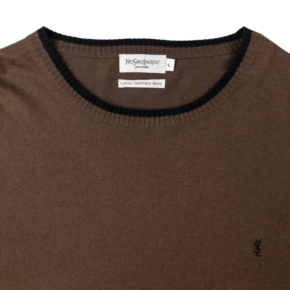 Vintage YSL Yves Saint Laurent Cashmere Jumper Size XL - 3