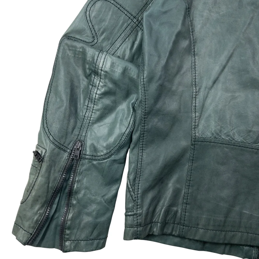 Vintage 2000s Diesel Zip Up Leather Jacket Size M - 5