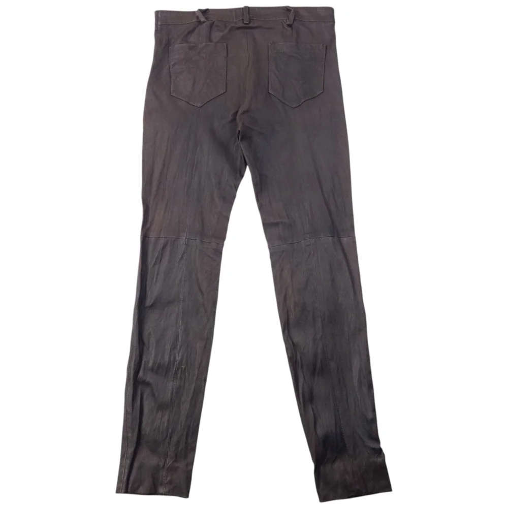 Vintage Giorgio Armani Leather Trousers Size W27 - 4